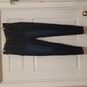 Between US blue  jeans